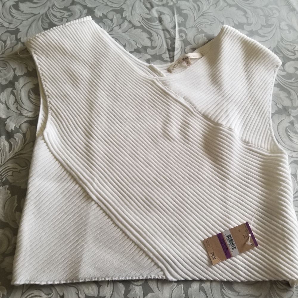 Rachel Roy White Crop Sweater XXL